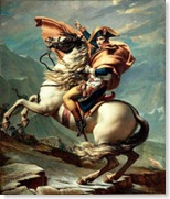 Napoleon Crossing the Alps by Jacques-Louis David via Wikipedia