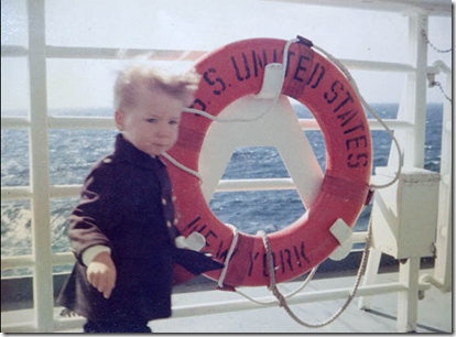 Wall St. Journal article author Jesse Pesta onboard the SS United States at 2 years old. Courtesy of Jesse Pesta via the Wall Street Journal