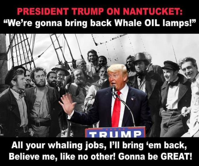 Trump whale oil jobs